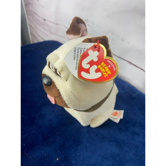 Ty Beanie Babies Mel The Pug Plush From Secret Life Of Pets Collection 6" - Picture 2 of 7